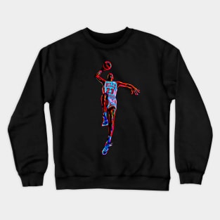 Michael Jordan Sky Vintage Neon Effect Crewneck Sweatshirt